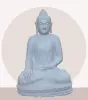 Product image 1 of the product “Seated Buddha made of Riverstone in Bhumisparsha - gesture of touching the earth. 83cm height. ”